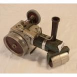 A 7 1/2" aluminium and cast aluminium model steam engine - free moving piston, no burner or any