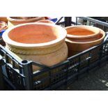 A quantity of terracotta plant pots - various sizes and styles