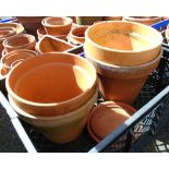 A quantity of terracotta plant pots - various sizes and styles