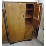 A 33" retro Beautility Furniture gentleman's teak effect fitted wardrobe, with internal hanging