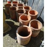 Ten terracotta chimney liners