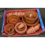 A quantity of terracotta plant pots - various size, shape and style