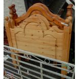 Two pairs of pine single bed headboards