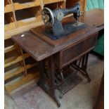 A Singer treadle sewing machine