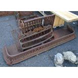 A fire curb - sold with a fire basket, grate, etc.