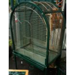 A metal bird cage