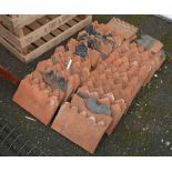 A quantity of Victorian terracotta edging tiles - various condition