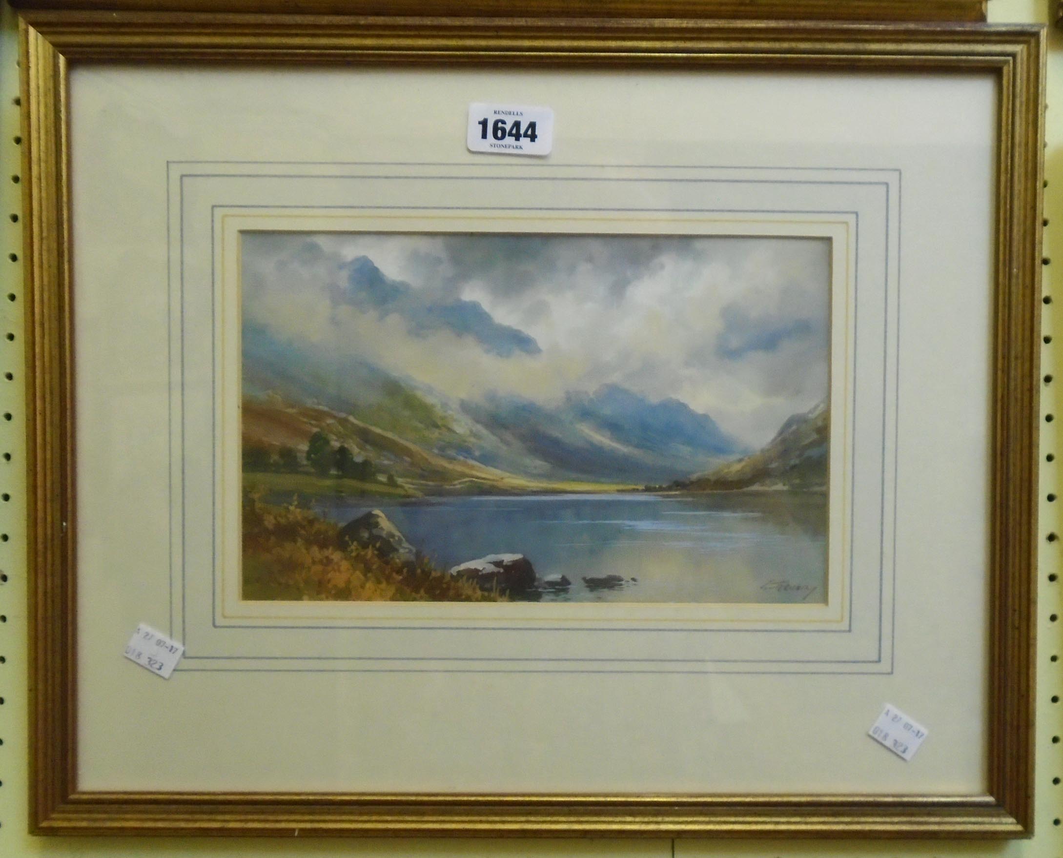G. Trevor: a gilt framed watercolour, depicting a lakeland view - signed