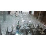 A part suite of cut glass wines, sherries, tumblers, etc.