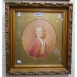 An ornate gilt framed and slipped watercolour portrait of a young gentleman