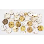 Twenty-six pocket watch movements - various age, makers and condition