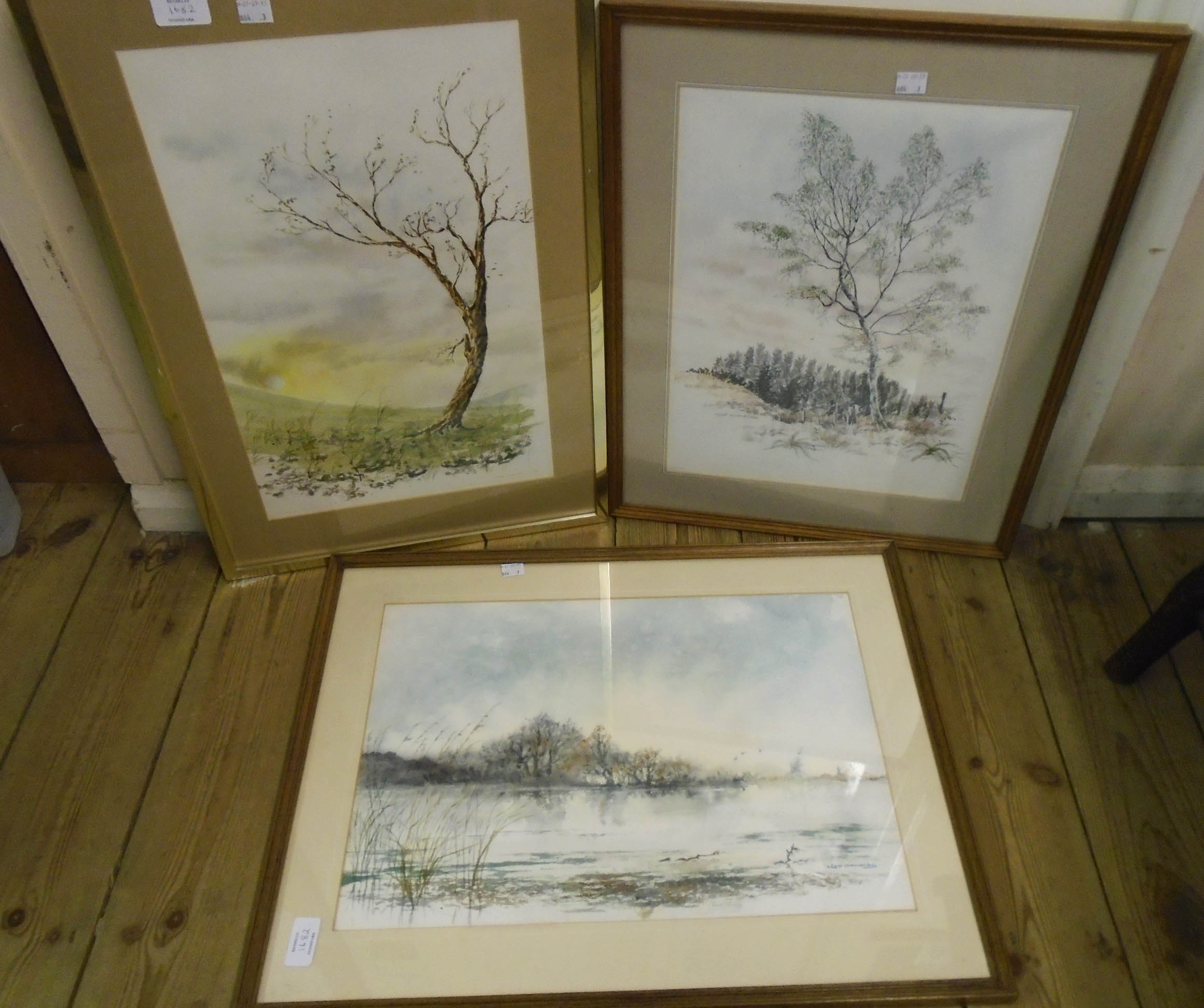 Nigel Cameron: five framed watercolours, all depicting various Dartmoor scenes - Image 2 of 2