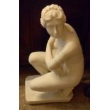 A cast resin reproduction statue of The Crouching Venus