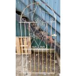 A 35" wide wrought iron gate - 6' 2" high