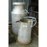 A 1962 aluminium milk churn by Grund of Teddington and marked for Torridge Vale Dairies - sold