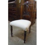 An Edwardian walnut framed dining chair - sold with a Victorian style similar