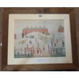 †L. S. Lowry: a framed print, entitled "The School Yard"