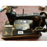 A late 19th Century sewing machine