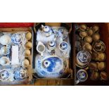 Four boxes containing a large quantity of Royal Tudor Ware Olde England pattern tea, coffee and