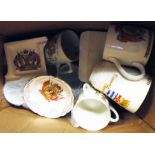 A quantity of assorted commemorative mugs