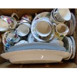 A quantity of Copeland Spode dinner ware including meat plates, Royal Doulton teaware and other