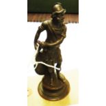 A small bronze figure of an ancient soldier