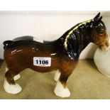 A Beswick bay shire horse