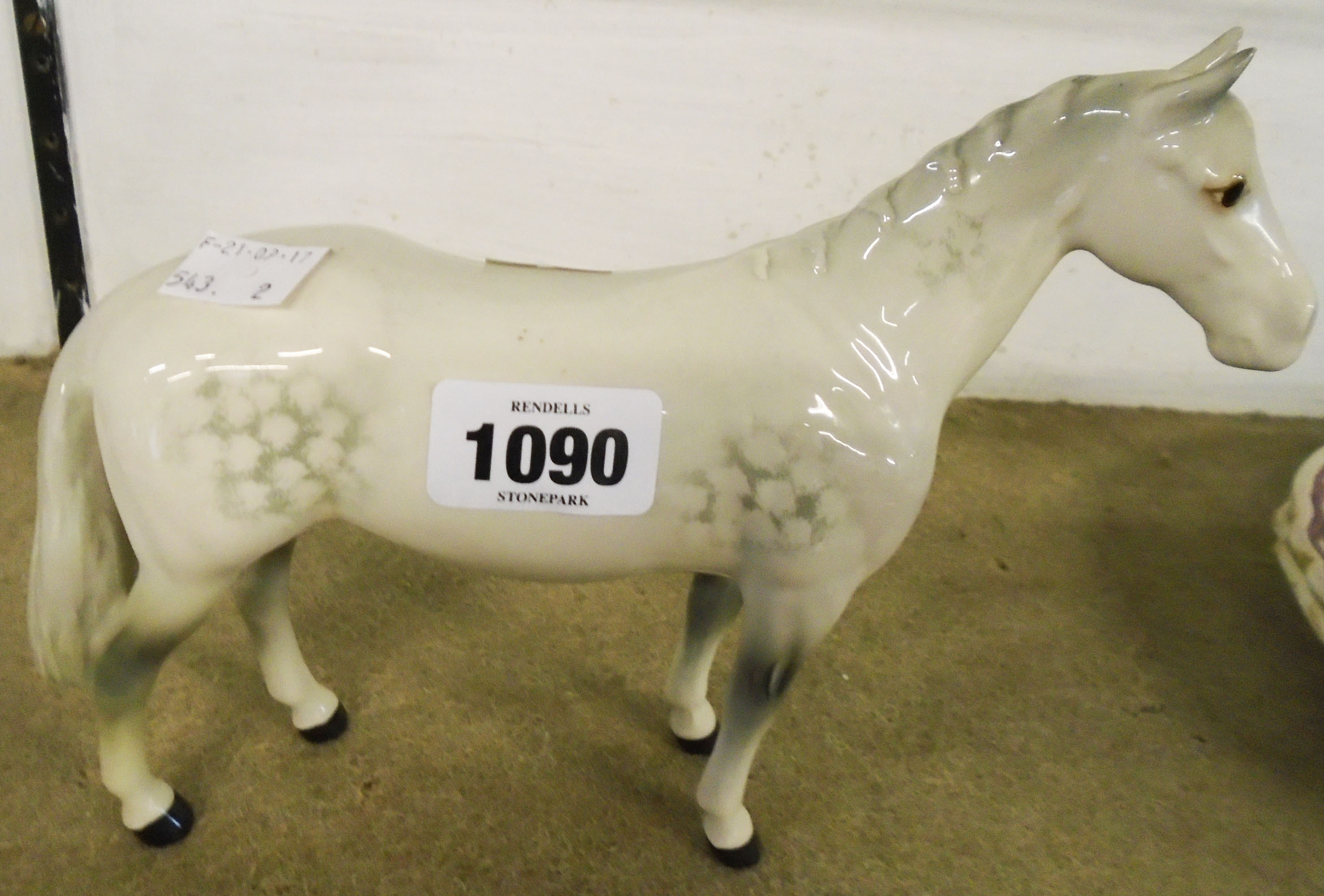 A Beswick grey Huntsman's horse 1484