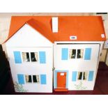 A 22½" long vintage dolls house with gable end - 18¾" high