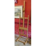 A polished beech studio artist's easel by Mabef Italy