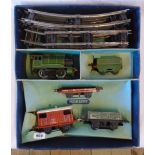 A box Hornby 'O' guage No. 601 goods set