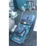 A Hayter Harrier 56 lawn mower