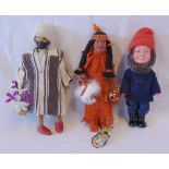 A vintage costume doll by Indian Art Eskimo Inc. (Canada) - sold with two others