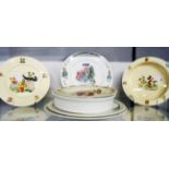 Four pieces of Wedgwood nursery ceramics - sold with a Royal Winton Pip the Panda plate, Beswick