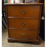 A 21" Stag light wood bedside chest of three drawers