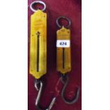 A set of Salter pocket balance scales - sold with a C.K. pocket balance