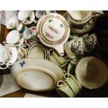 A box containing a Maddocks Indian Tree pattern six place tea set including teapot, a Royal Albert