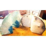Two pairs of agate bookends