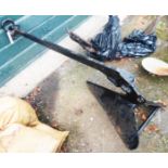 A 4, 3" black painted Plough (CQR) anchor