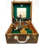 A Second World War German Kriegsmarine sextant by C. Plath of Hamburg, numbered 5620, in original