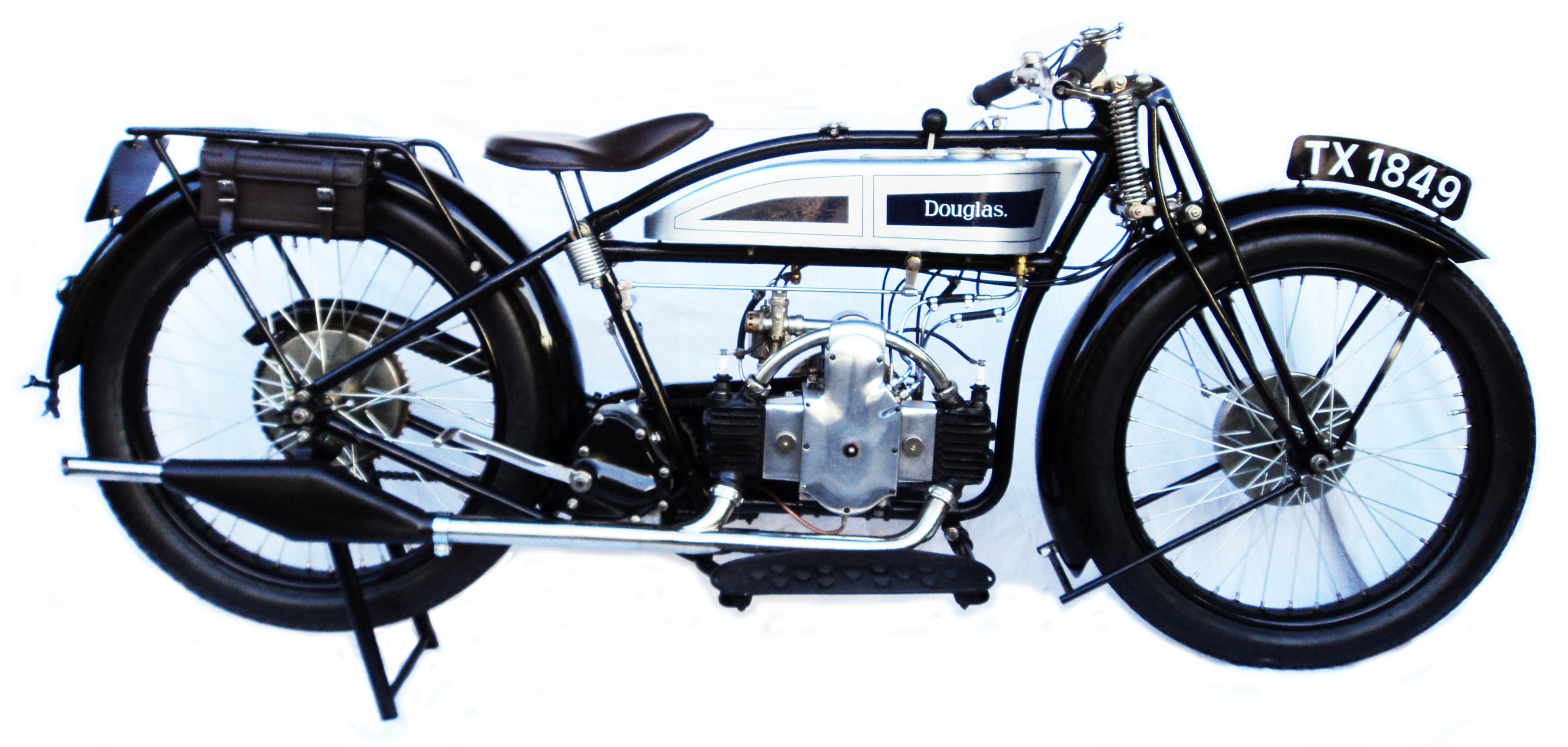 A 1926 Douglas EW 348cc fore-and-aft flat twin motorcycle with fixed head side valve and outside - Image 2 of 2