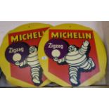 Two mid 20th Century Michelin Zigzag advertising signs