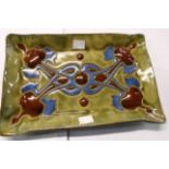 A 10 1/2" early 20th Century Royal Doulton Art Nouveau oblong dish marked for Frank Butler -