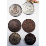 Six 1911 George V Coronation medallions