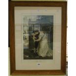 An oak framed late Victorian monochrome Bovril print, entitled "My Boy"