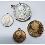 Four 1937 Edward VIII Coronation medallions