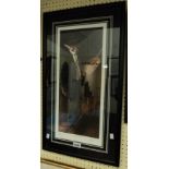 †Mick Cawston: a framed and signed artist's copy print of "The Portrait Painter" featuring a fox