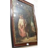 An ornate framed Pears print "The Old Old Tale" by Solomon