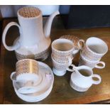 A Rosenthal part coffee set including coffee pot, cream jug and sugar bowl - one cup missing