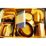 A box containing a large quantity of small photograph frames in assorted styles including round,